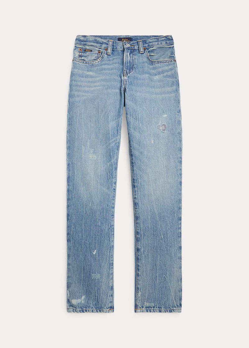 Pantalones Ralph Lauren Niño 6-14 Años Sullivan Slim Distressed Jeans Chile Azules KMHEL-3578